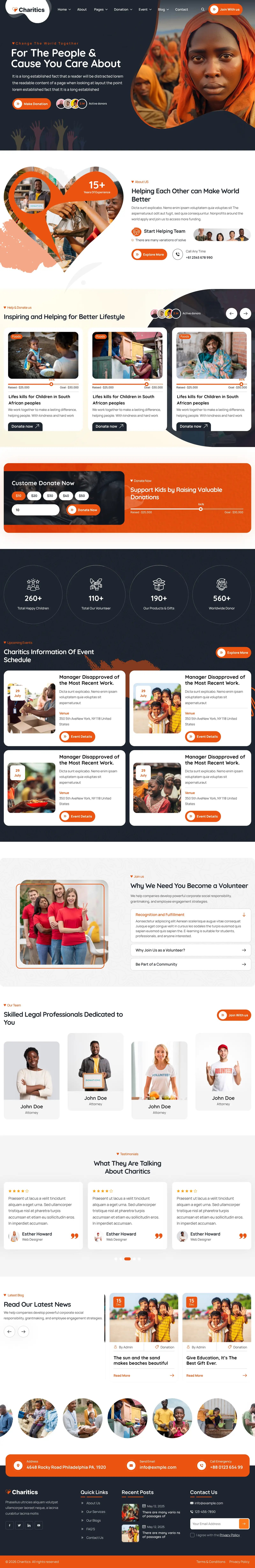 Charity non-profit website