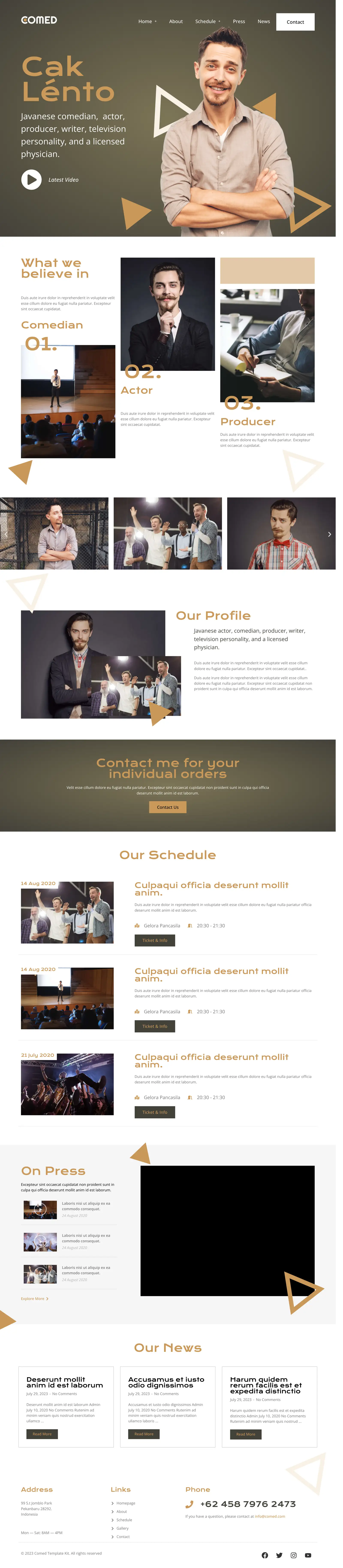 Artist portfolio website