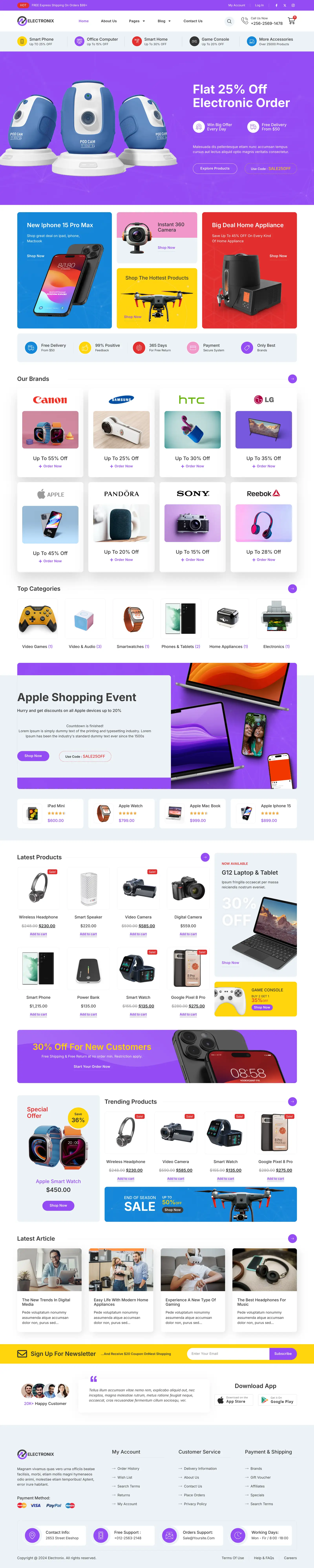 Electronic store webstore