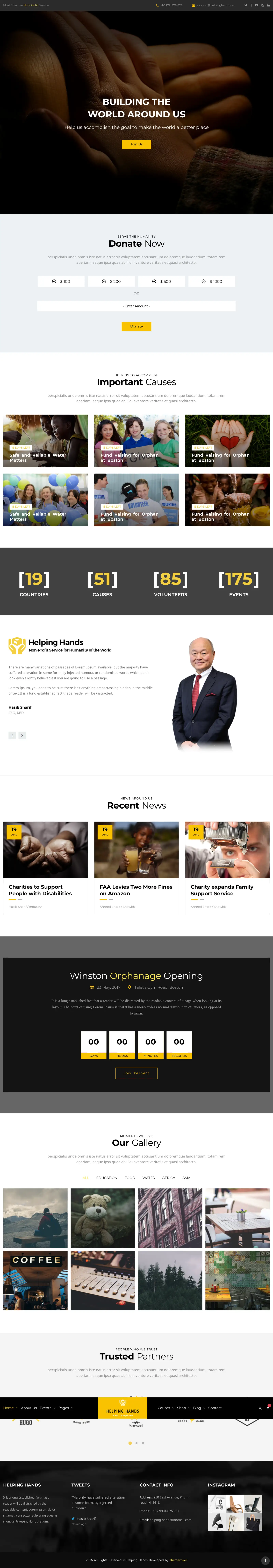 Helping charity website