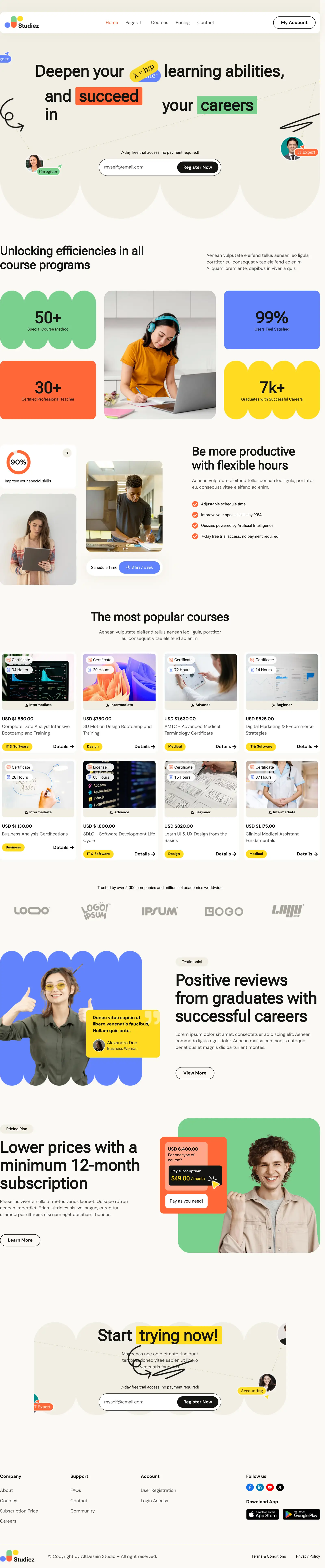 Learning programs website